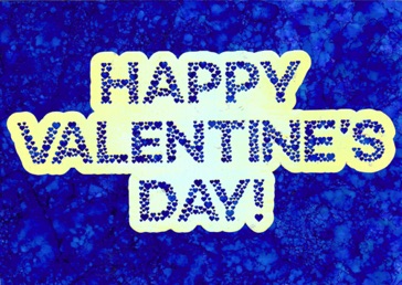 Speckled with Vinyl Outline
(blue)
Happy Valentine's Day Card